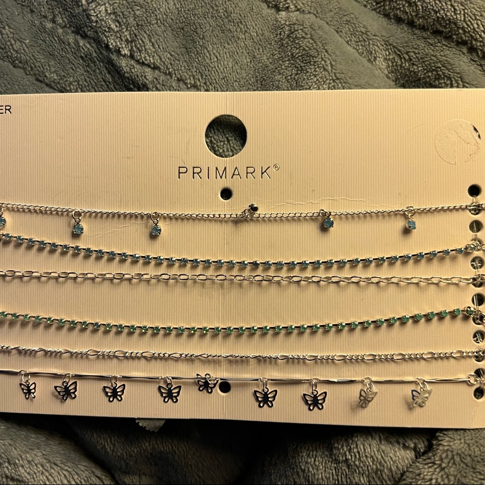 Primark 6 Pieces Choker Set Silver Colour *NEW* Elegant Neck Choker